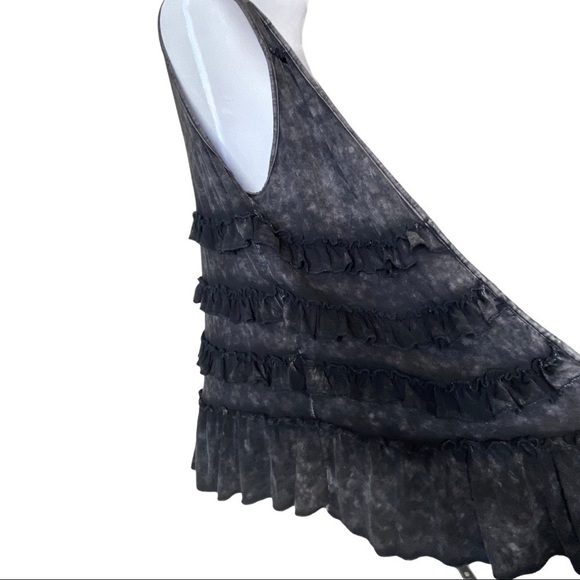 SPIRIT HWY BOHME whitewash ruffled open vest M - Picture 6 of 8